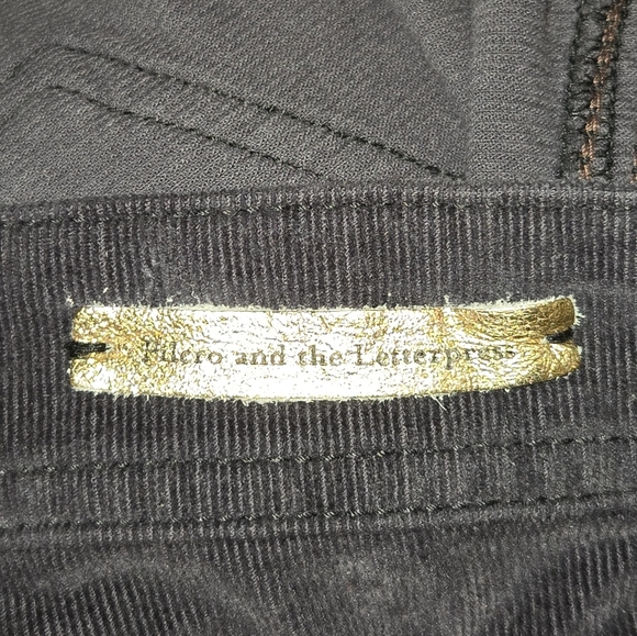 Pilcro and the Letterpress Serif Charcoal Gray Stretch Skinny Fit Cords Size 30 - Picture 8 of 14